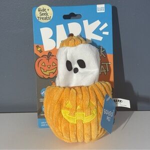 BRAND New Bark Eek-A-Boo Pumpkin Plush Dog Toy, Multicolor, for Dogs of All Size